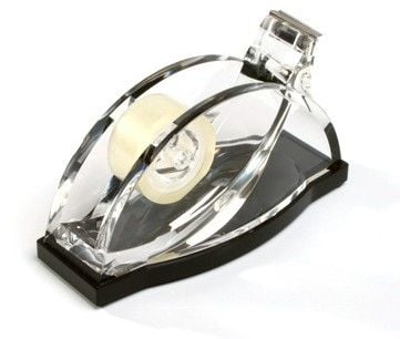 WEDO borddispenser "acrylic exclusive", krystallklar/sort av akryl, rullbredde: 19 mm, levering inkl. limfilm (60 9001)
