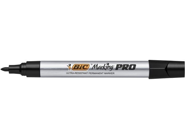 BIC Marking Pro Permanent Tusch med Skrå Spids - blå, 12 stk.