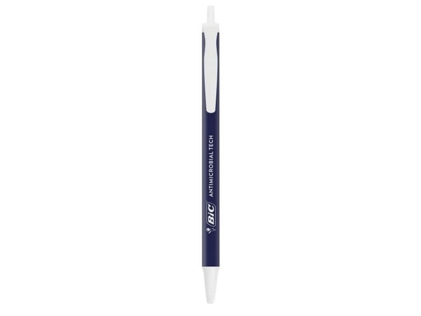 Kuglepen BIC Antimicrobial Tech Medium sort - certificeret som antimikrobiel overfladebeskyttelse - (2 stk.)