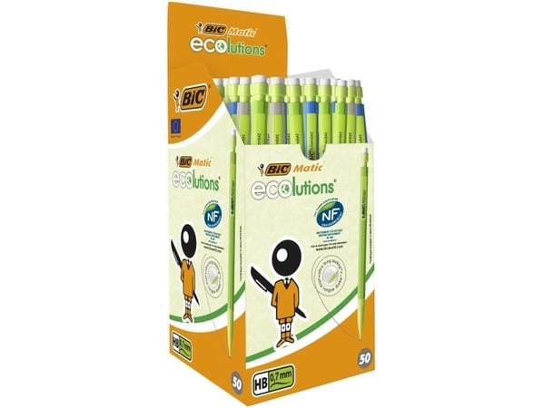 BIC Ecolutions Matic 0.7, Muovi, Harmaa, HB, 0,7 mm, 10000 m, 9 cm BIC Ecolutions Matic 0.7, Muovi, Harmaa, HB, 0,7 mm, 10000 m, 9 cm
