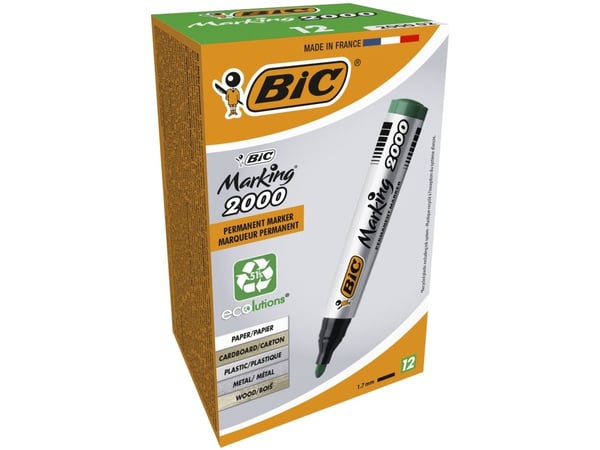 BIC Marking 2000 ECOlutions Permanent Tuscher Medium Rund Spids - Grøn - (12 stk.)