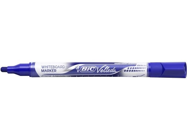 BIC VELLEDA - Markør - ikke-permanent - for whiteboard - blå - alkoholbasert blekk - 2.2 mm - medium (en pakke 12)