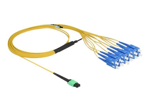 Delock - Utgangsforgreningskabel - MPO/UPC-enkeltmodus (hunn) til SC/UPC-enkeltmodus (hann) - 2 m - 3 mm - fiberoptisk - simpleks - 9 / 125 micron ...