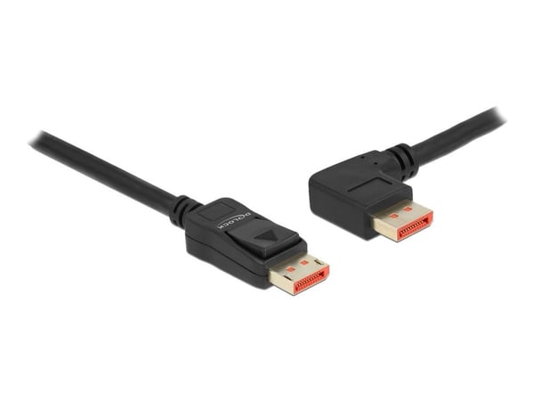 Delock - DisplayPort-kabel - DisplayPort (hann) rett til DisplayPort (hann) venstre-vinklet - DisplayPort 1.4 - 3 m - 8 K 60 Hz (7680 x 4320) støtt...