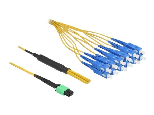 Delock - Utgangsforgreningskabel - MPO/UPC-enkeltmodus (hunn) til SC/UPC-enkeltmodus (hann) - 2 m - 3 mm - fiberoptisk - simpleks - 9 / 125 micron ...