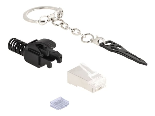 DeLOCK 66988, RJ45, Musta, Metallinen, Uros, Suora, Polykarbonaatti (PC), Cat6a
