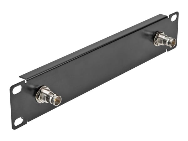 Delock - Koblingspanel - skapmonterbar - BNC X 2 - svart - 1U - 10"