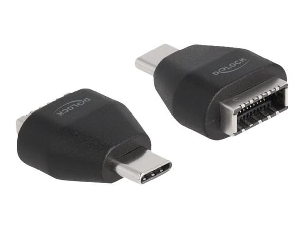 Delock - USB-adapter - USB-C (hann) til 20 pin Key A (hunn) - USB 3.2 Gen 2 - svart