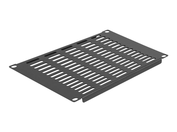 Delock - Montering for ventilasjonsplate (horisontal) - rackmonterbar - svart - 4U - 10"