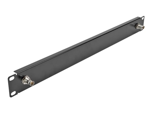 Delock - Rackpanel - BNC x 2 - svart - 1U - 19"