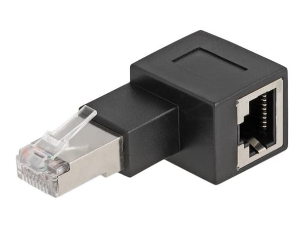 Delock - Nettverksadapter - RJ-45 (hann) høyrevinklet til RJ-45 (hunn) - CAT 6a