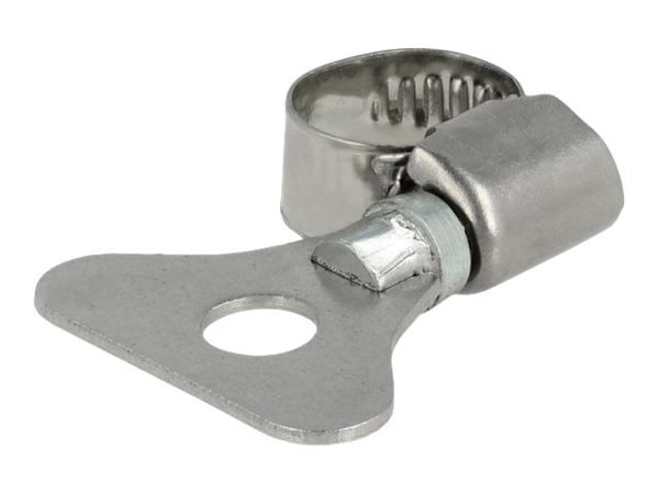 DeLOCK 19570, Butterfly clamp, Ruostumaton teräs, Metalli, Muovipussi, 8 mm, 1,2 cm