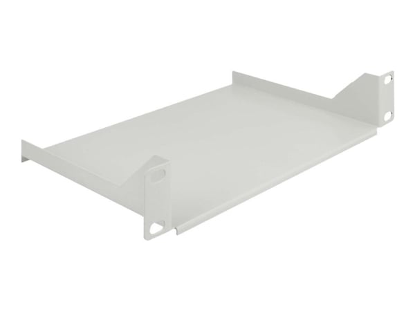 Delock - Hylla för rack - vit - 1U - 10"
