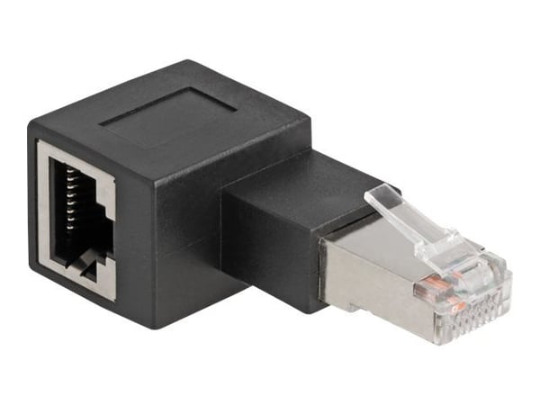 Delock - Nettverksadapter - RJ-45 (hunn) venstre-vinklet til RJ-45 (hann) - CAT 6a