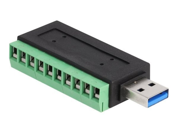 DeLOCK 66044, USB A-tyyppi, Pääte, Mies, Musta, Vihreä, Kiina, 5 Gbit/s