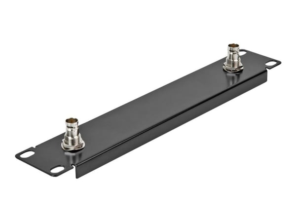 Delock - Koblingspanel - skapmonterbar - BNC X 2 - svart - 1U - 10"
