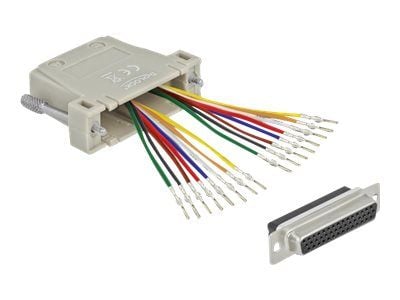 Delock - Nettverksadapter - RJ-45 (hunn) til DB-44 (hunn) - tommelskruer - beige