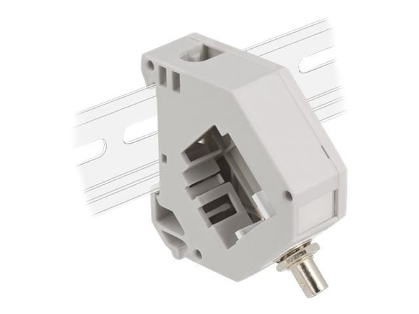 Delock - Adapter för montering av trapetsjack på DIN-skena - ST - grå, vit