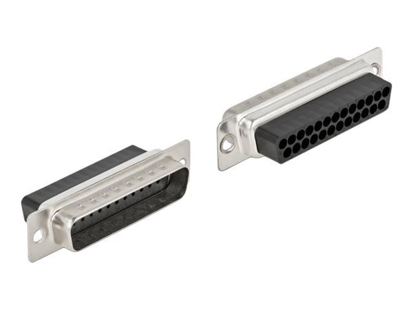 Delock - Nettverksadapter - RJ-45 (hunn) til DB-25 (hann) - tommelskruer - beige