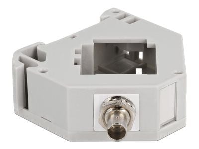 Delock - Adapter för montering av trapetsjack på DIN-skena - ST - grå, vit