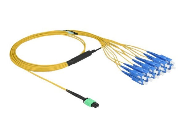 Delock - Utgangsforgreningskabel - MPO/UPC-enkeltmodus (hunn) til SC/UPC-enkeltmodus (hann) - 2 m - 3 mm - fiberoptisk - simpleks - 9 / 125 micron ...