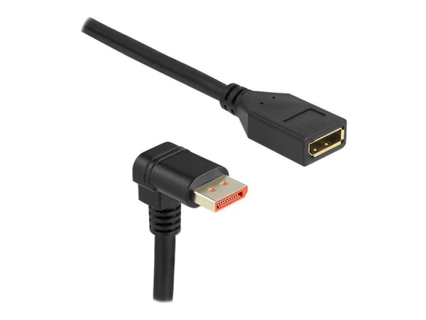 Delock - DisplayPort-forlengelseskabel - DisplayPort (hann) nedvinklet til DisplayPort (hunn) - DisplayPort 1.4 - 3 m - 8 K 60 Hz (7680 x 4320) stø...