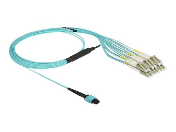 Delock - Utgangsforgreningskabel - MPO/UPC-multimodus (hunn) til LC/UPC-multimodus (hann) - 2 m - 3 mm - fiberoptisk - dupleks - 50 / 125 mikroner ...