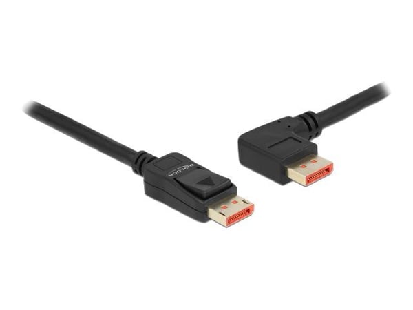 Delock - DisplayPort-kabel - DisplayPort (hann) rett til DisplayPort (hann) venstre-vinklet - DisplayPort 1.4 - 5 m - 8 K 60 Hz (7680 x 4320) støtt...