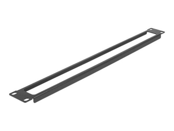 Delock - Rackpanel - with opening - svart - 1U - 19"