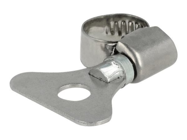 DeLOCK 19570, Butterfly clamp, Ruostumaton teräs, Metalli, Muovipussi, 8 mm, 1,2 cm