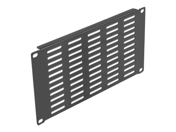 Delock - Montering for ventilasjonsplate (horisontal) - rackmonterbar - svart - 3U - 10"