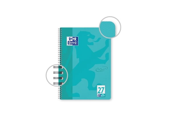 Oxford TOUCH, Bild, Aqua, A4+, 80 ark, 90 g/m ^, Linjerat papper