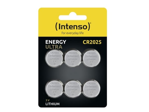 Intenso CR 2025 Energy 6er Blister - CR2025 - 160 mAh, Kertakäyttöinen akku, CR2025, Lithium-Manganese Dioxide (LiMnO2), 3 V, 6 kpl, 160 mAh