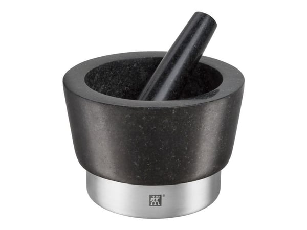ZWILLING Spices Mortel i granit och massiv botten i 18/10 mattborstat RF stål. ZWILLING Spices Mortel i granit och massiv botten i 18/10 mattborstat RF stål.