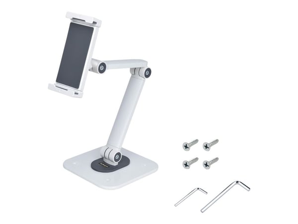 StarTech.com Säädettävä tablet-pöytäteline - Tabletin seinäkiinnike - Kantavuus 1 kg - Ergonominen tablet-teline - Nivellettävä tablettiteline, musta