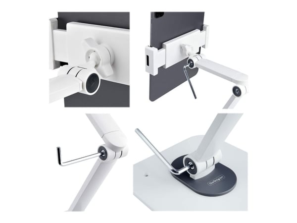 Startech Adjustable Tablet Stand for Desk, Desk/Wall Mountable, Supports Up to 2.2lb, Universal Tablet Stand Holder for Desk, Articulating Tablet M...