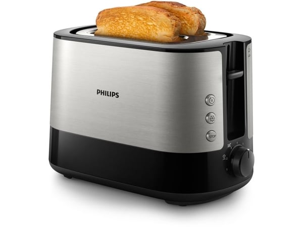Philips Viva Collection HD2635 - Brødrister - 2 skive - 2 Spor - svart