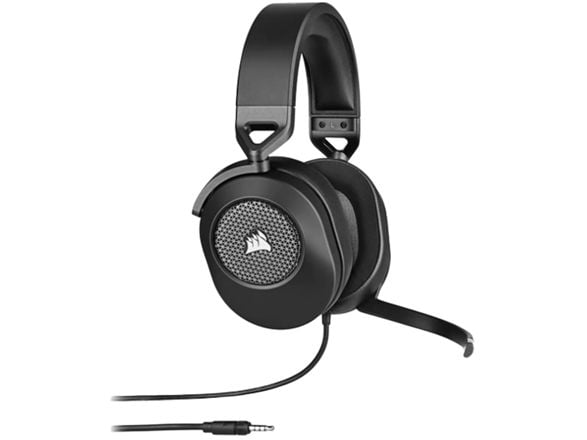 Corsair HS65 SURROUND, Koblet med ledninger (ikke trådløs), Spilling, 20 - 20000 Hz, 282 g, Hodesett, Karbon