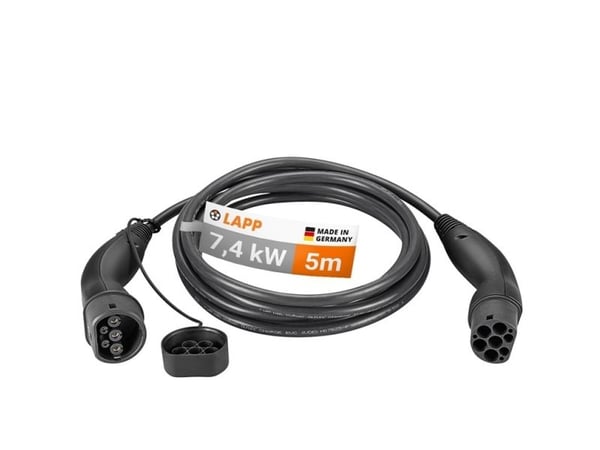 Lapp ÖLFLEX 5555934002, Sort, Type 2, Type 2, Sort, Rett, Rett