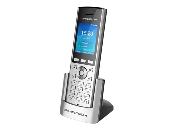 Grandstream WP825 - Trådløs VoIP-telefon - med Bluetooth-grensesnitt - IEEE 802.11a/b/g/n/ac (Wi-Fi) - treveis anropskapasitet - SIP, RTCP, RTP, SR... Grandstream WP825 - Trådløs VoIP-telefon - med Bluetooth-grensesnitt - IEEE 802.11a/b/g/n/ac (Wi-Fi) - treveis anropskapasitet - SIP, RTCP, RTP, SR...