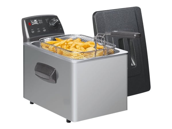 FRITEL Family Turbo SF 4551 - Dypsteker - 5 liter - 3.2 kW - svart/grå/sølv