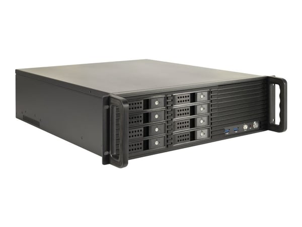 Inter-Tech IPC 3U-3508 - Rackmonterbar - ATX - SATA/SAS - hot-swap - ingen strømforsyning (ATX) - USB