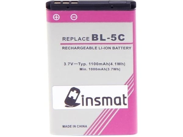 Insmat - Akku - Li-Ion - 1100 mAh - 4.1 Wh - Nokia 10X, 111, 12XX, 130, 16XX, 1800, 20X, 215, 222, 27XX, 31XX, C1, C2, X2; Asha 20X - Nokia 10X, 11...