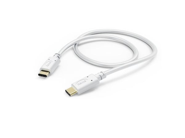 Hama - USB-kabel - 24 pin USB-C (hann) til 24 pin USB-C (hann) - USB 2.0 - 20 V - 3 A - hvit