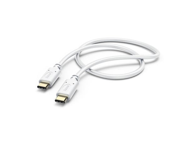 Hama - USB-kabel - 24 pin USB-C (hann) til 24 pin USB-C (hann) - USB 2.0 - 20 V - 3 A - hvit