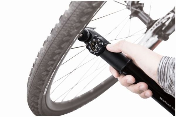 Håndpumpe Topeak Mountain DA G, dual action, manometer