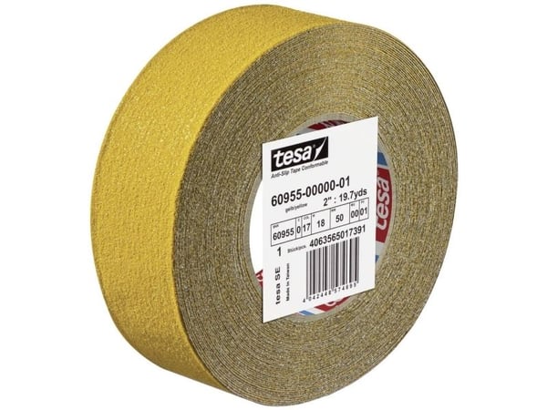 Skridsikker-nauha Tesa 60955, 50 mm x 18 m, gul
