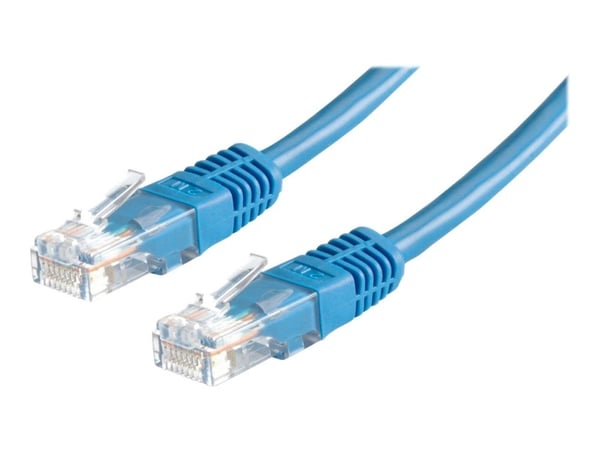 Roline - Patch-kaapeli - RJ-45 (uros) - RJ-45 (uros) - 2 m - UTP - CAT 5e - muotoinen - sininen
