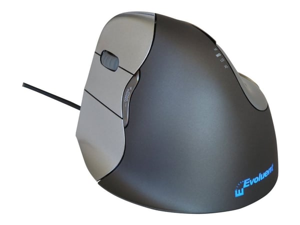Bakker Elkhuizen Evoluent Vertical Mouse - Vertikal mus - venstrehendt - optisk - 5 knapper - kablet - USB