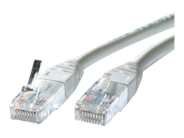 Roline - Patch-kaapeli - RJ-45 (uros) - RJ-45 (uros) - 1 m - UTP - CAT 5e - muotoiltu - harmaa